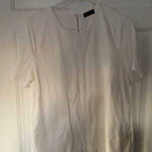 White blouse from Gap with zipper on back
